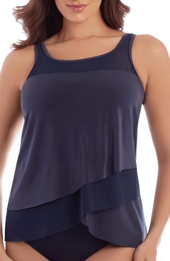 Women's Miraclesuit Illusionists Mirage Underwire Tankini Top - Blue