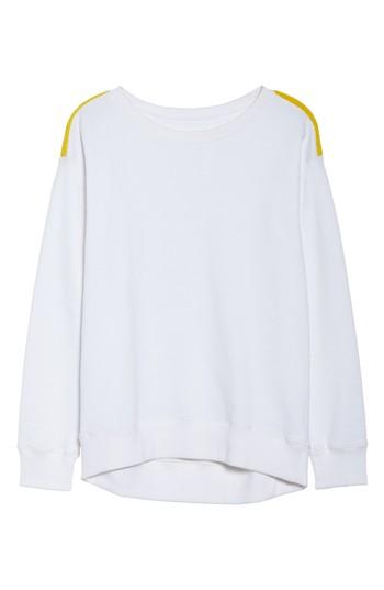 Women's Boomboom Athletica Tricolor Shoulder Sweatshirt - White