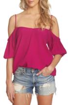 Women's 1.state Balloon Sleeve Off The Shoulder Top - Pink