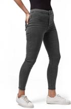 Petite Women's Topshop 'joni' High Rise Skinny Jeans X 28 - Grey