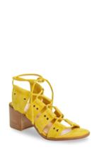 Women's Charles David Birch Block Heel Sandal .5 M - Yellow