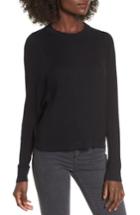 Women's Bp. Crewneck Variegated Rib-knit Sweater, Size - Black