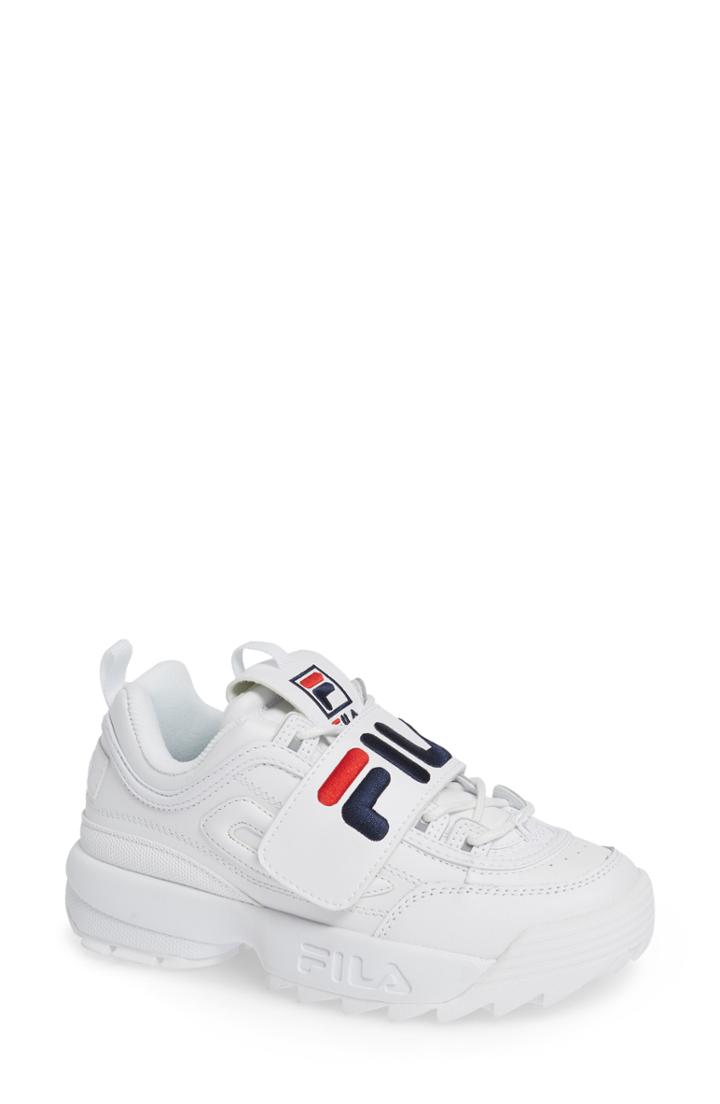 Women's Fila Disruptor Ii Premium Applique Sneaker M - White