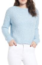 Women's Love By Design Eyelash Chenille Distressed Sweater - Blue