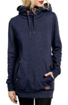 Women's Volcom Walk On By Funnel Neck Hoodie - Blue