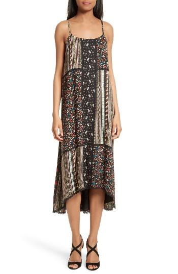 Women's Alice + Olivia Merle Mixed Print Maxi Dress - Brown