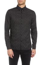 Men's The Kooples Slim Fit Print Shirt - Black