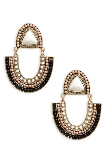 Women's Bp. Beaded Medallion Drop Earrings