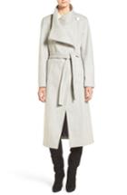 Women's Kenneth Cole New York Fencer Melton Wool Maxi Coat - Grey