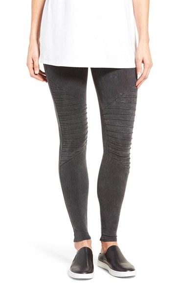 Women's Nordstrom Moto Washed Cotton Blend Leggings