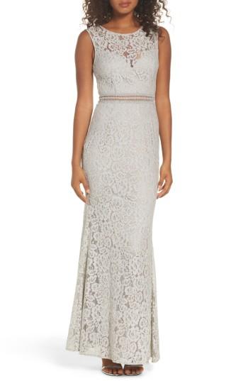 Women's Lulus Music Of The Heart Lace Maxi Dress
