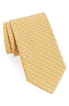 Men's Salvatore Ferragamo Bunny Print Silk Tie, Size - Yellow