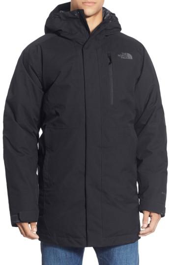 Men's The North Face 'mount Elbert' Hooded Waterproof Parka, Size - Black