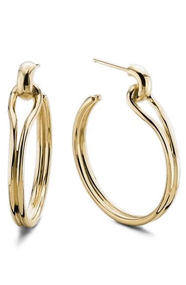 Women's Shinola Small Lug Hoop Earrings