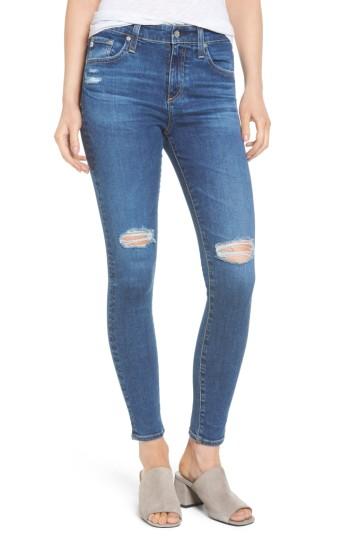 Women's Ag The Farrah High Waist Ankle Skinny Jeans - Blue