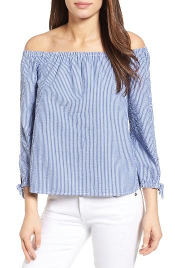 Women's Vineyard Vines Off The Shoulder Seersucker Top