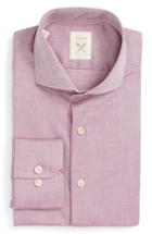 Men's Strong Suit 'espirit' Trim Fit Herringbone Dress Shirt .5 R - Purple
