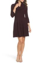 Women's Eliza J Cowl Neck Sweater Dress - Red