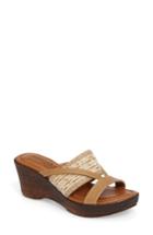 Women's Tuscany By Easy Street Rachele Strappy Wedge Platform Sandal N - Beige