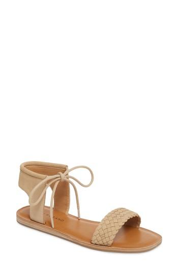 Women's Lucky Brand Adannta Ankle Tie Sandal .5 M - Beige