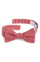 Men's Southern Tide Bethany Dot Cotton & Silk Bow Tie, Size - Red