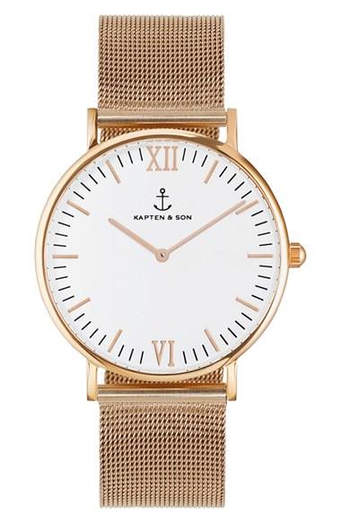 Women's Kapten And Son 'campina' Mesh Strap Watch, 36mm