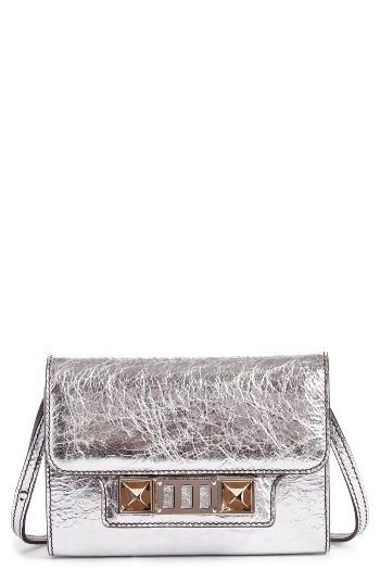 Women's Proenza Schouler Ps11 Leather Crossbody Wallet - Metallic