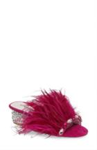 Women's Jeffrey Campbell Zazu Feathered Slide Sandal .5 M - Pink