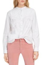 Women's Isabel Marant Etoile Willo Quilted Eyelet Top Us / 38 Fr - White