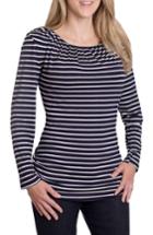 Women's Udderly Hot Mama 'luxe' Long Sleeve Nursing Tee (4-6 Us) - Blue