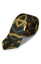 Men's Topman Chain Print Tie, Size - Black