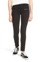 Women's Vigoss Edie Zipper Skinny Jeans - Black