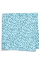 Men's Calibrate 'floral Vine' Cotton Pocket Square, Size - Green