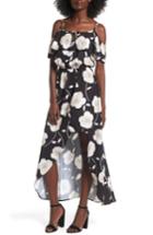 Women's Mimi Chica Cold Shoulder Asymmetrical Maxi Dress - Black
