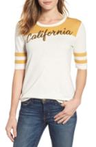Women's Lucky Brand California Football Tee - Yellow
