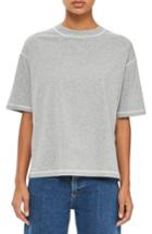 Women's Topshop Boutique Contrast Stitch Boy Tee Us (fits Like 0) - Grey