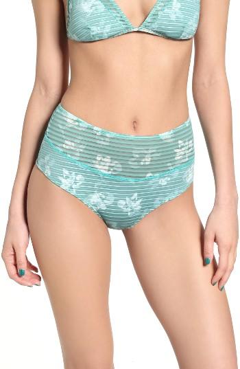 Women's Rvca In Bloom Cheeky High Waist Bikini Bottoms