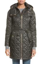 Women's Burberry Baughton Quilted Coat, Size - Black