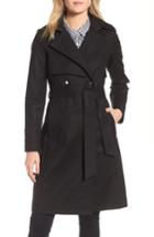 Women's Trina Trina Turk Brystl Gun Flap Trench Coat - Black