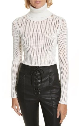 Women's A.l.c. Jones Fishnet Sweater - White