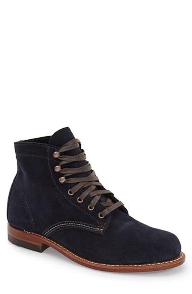 Men's Wolverine '1000 Mile' Plain Toe Boot D - Blue