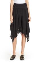 Women's Isabel Marant Etoile Rodney Handkerchief Hem Skirt Us / 38 Fr - Black