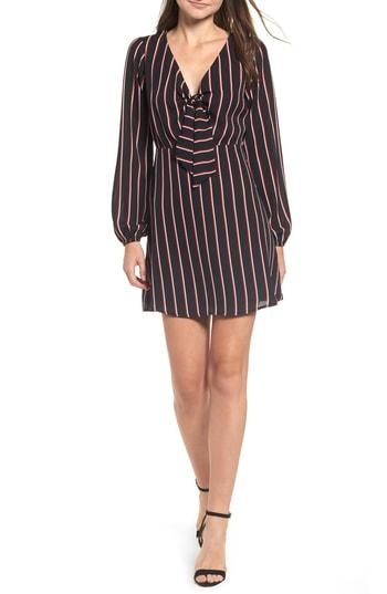 Women's Leith Tie Front Minidress, Size - Black