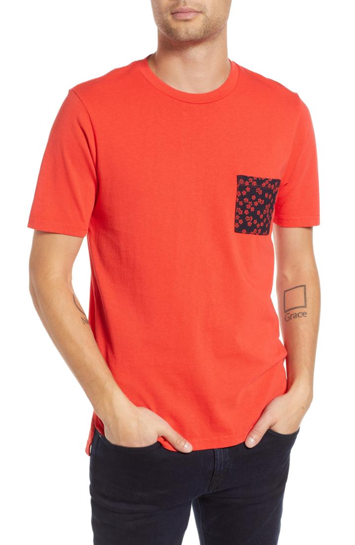 Men's Goodlife X 3x1 Split Hem Crewneck T-shirt - Red