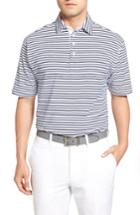 Men's Bobby Jones Liquid Cotton Feed Stripe Polo, Size - White