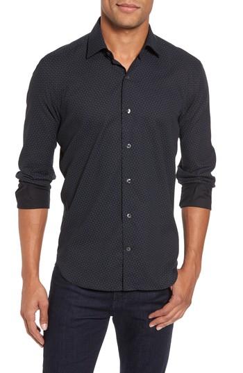 Men's Culturata Slim Fit Geo Print Twill Sport Shirt