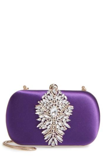 Badgley Mischka Aurora Clutch - Purple