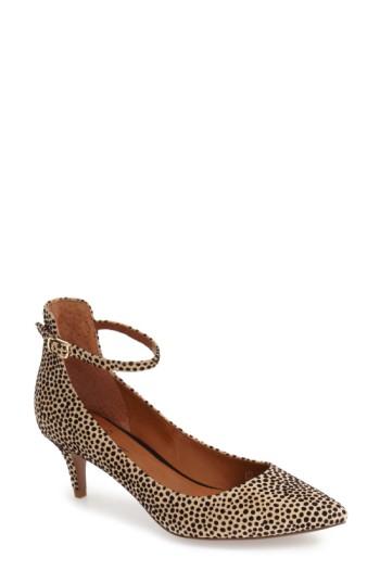 Women's Linea Paolo 'cutie' Ankle Strap Pointy Toe Pump .5 M - Beige