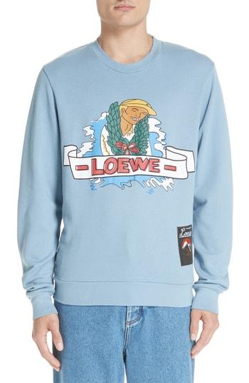 Men's Loewe Graphic Sweatshirt - Blue