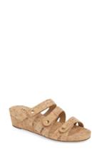 Women's Vaneli Karen Triple Strap Wedge Sandal .5 N - Beige